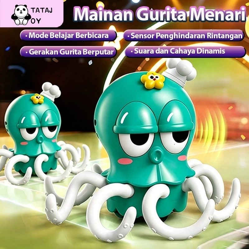 Tatajoy Mainan Aneh Viral Mainan Gurita Menari Gurita Menari Ajaib Lucu Baru Lucu Robot Dancing Gurita Hadiah  Mainan Viral Anak Dengan Lampu Dan Musik Mainan Edukasi anak