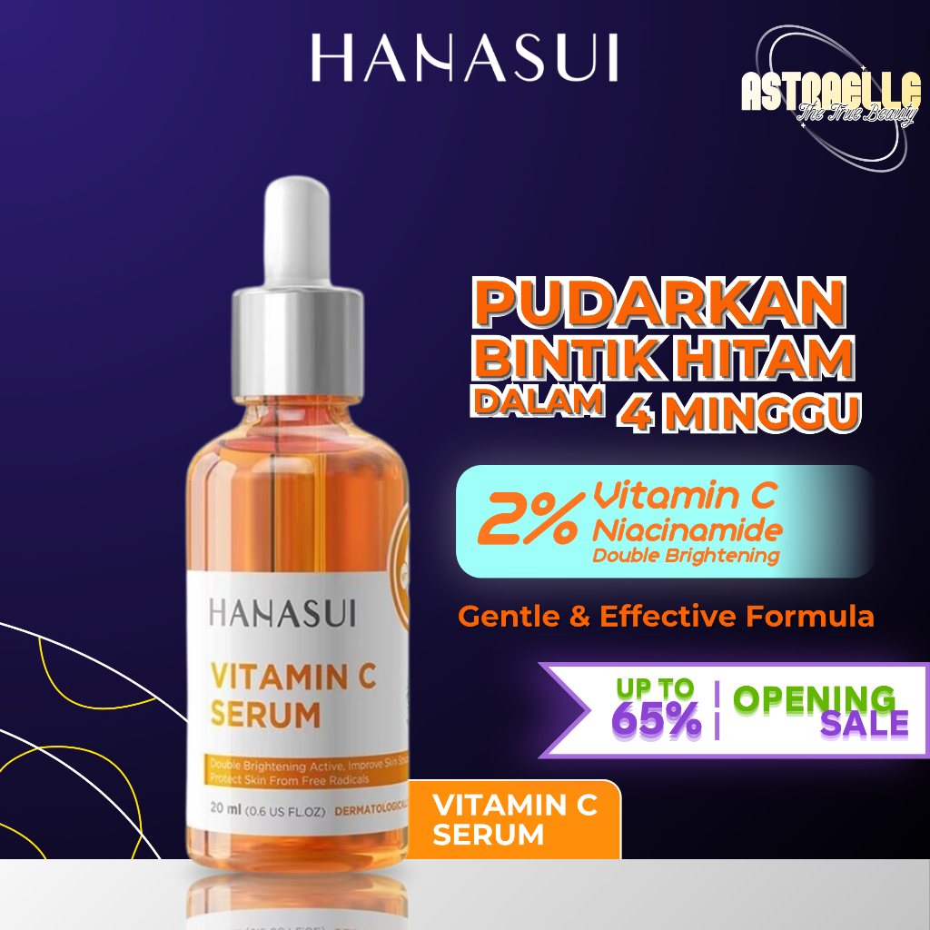 Astraelle | Hanasui Niacinamide Vitamin C Serum Mencerahkan Penghilang Bintik Hitam 20ml