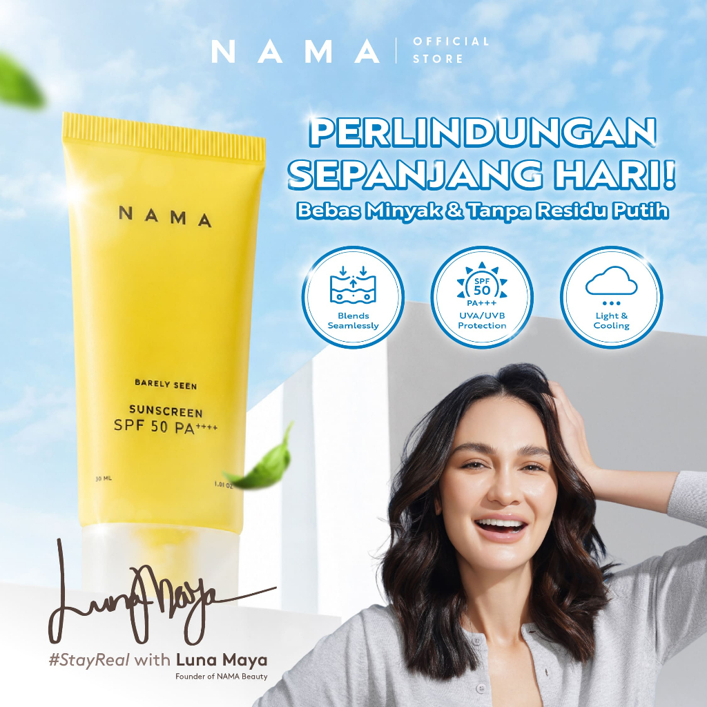 NAMA Beauty Barely Seen Physical Sunscreen SPF 50 PA ++++