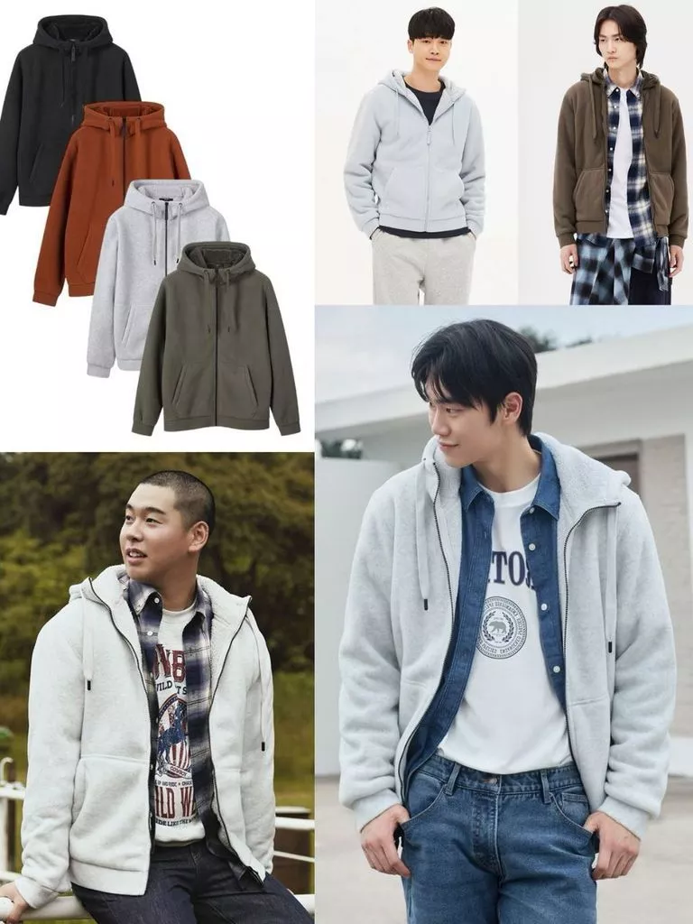 Jaket Hoodie Unisex Bahan Fleece Sherpa Tebal Lembut Hangat | Sherpa Fleece Hoodie Jacket - TPN-9576