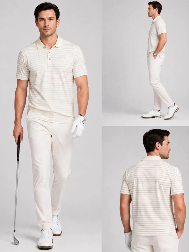 Kaos Polo Pria Grand Slam Pique-Knit Polo Shirt - 3203