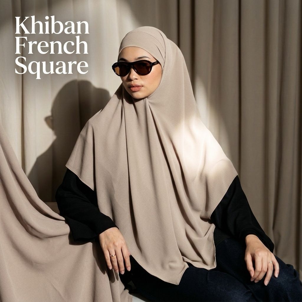 Jual Hijab Khimar Khiban Bandana Square / Bergo Instan Bandana Syar'i ...