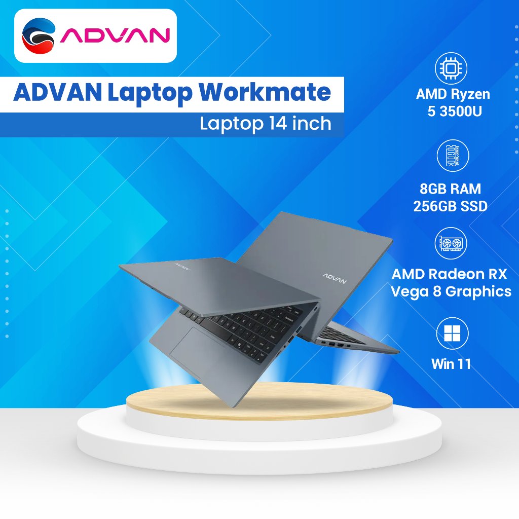 Jual ADVAN Laptop Workmate AMD Ryzen 5 3500U 8GB 256GB AMD Radeon Vega ...