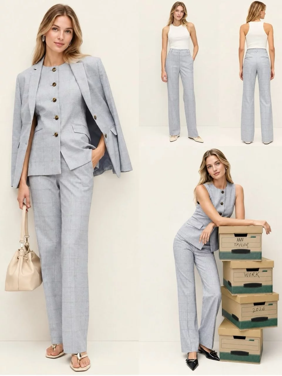 Celana Panjang Wanita AT Women's The Mid Rise Trouser in Plaid - 3030
