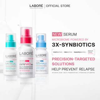 LABORE Serum SynbioticBiome All Series Dermalab Revolutionaire Sensitive Skin Care Skincare - Multi-Pigmentation Brightening Serum 20ml or 7ml/Intensive Acne Serum 20ml or 7ml/Hydrating & Plumping Concentrated Serum 20ml - Serum untuk semua tipe kulit