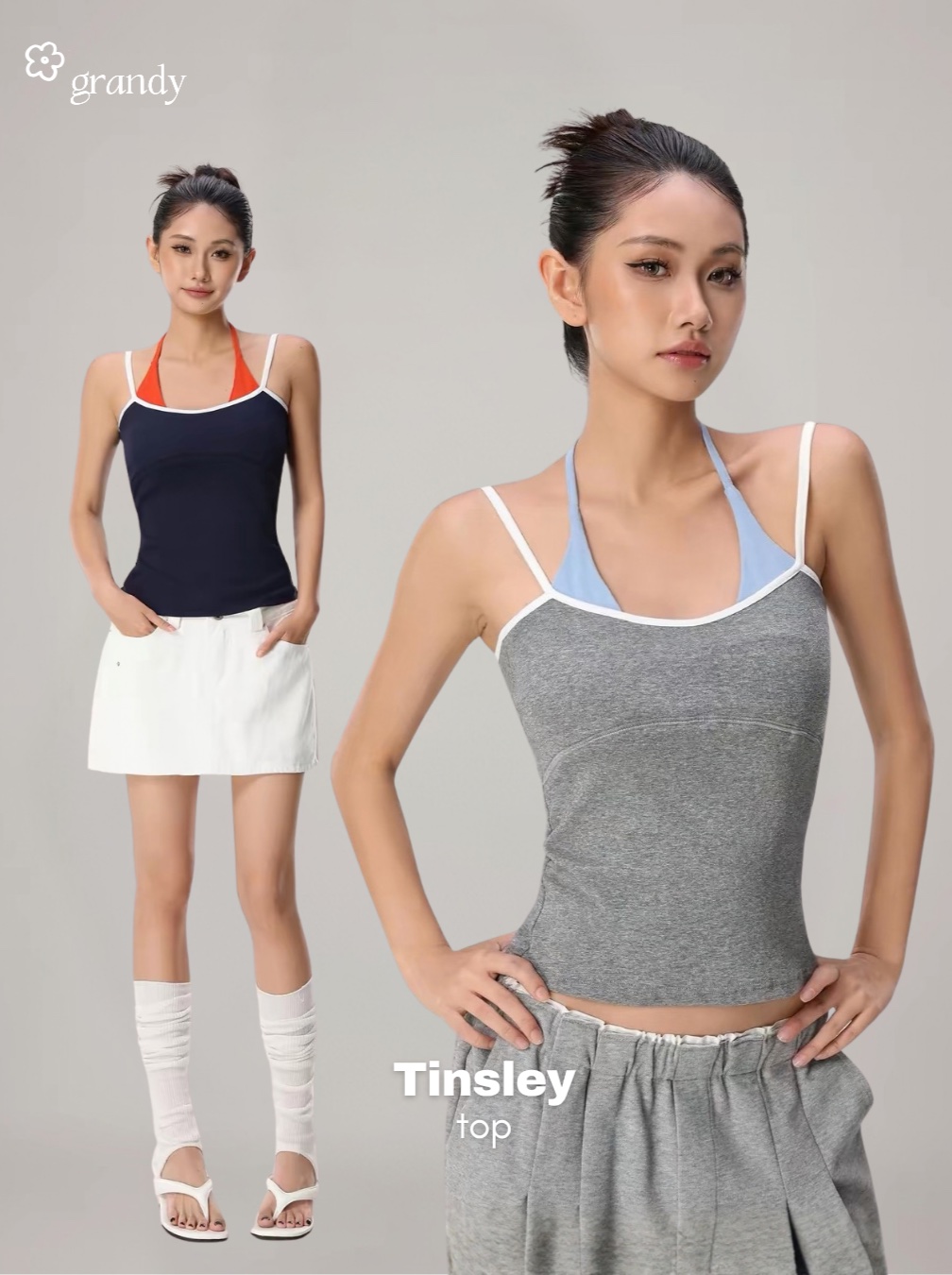 Jual (READY NOW) GRANDY - Tinsley Layered Cami Tank Top (Ada Bra Pad ...