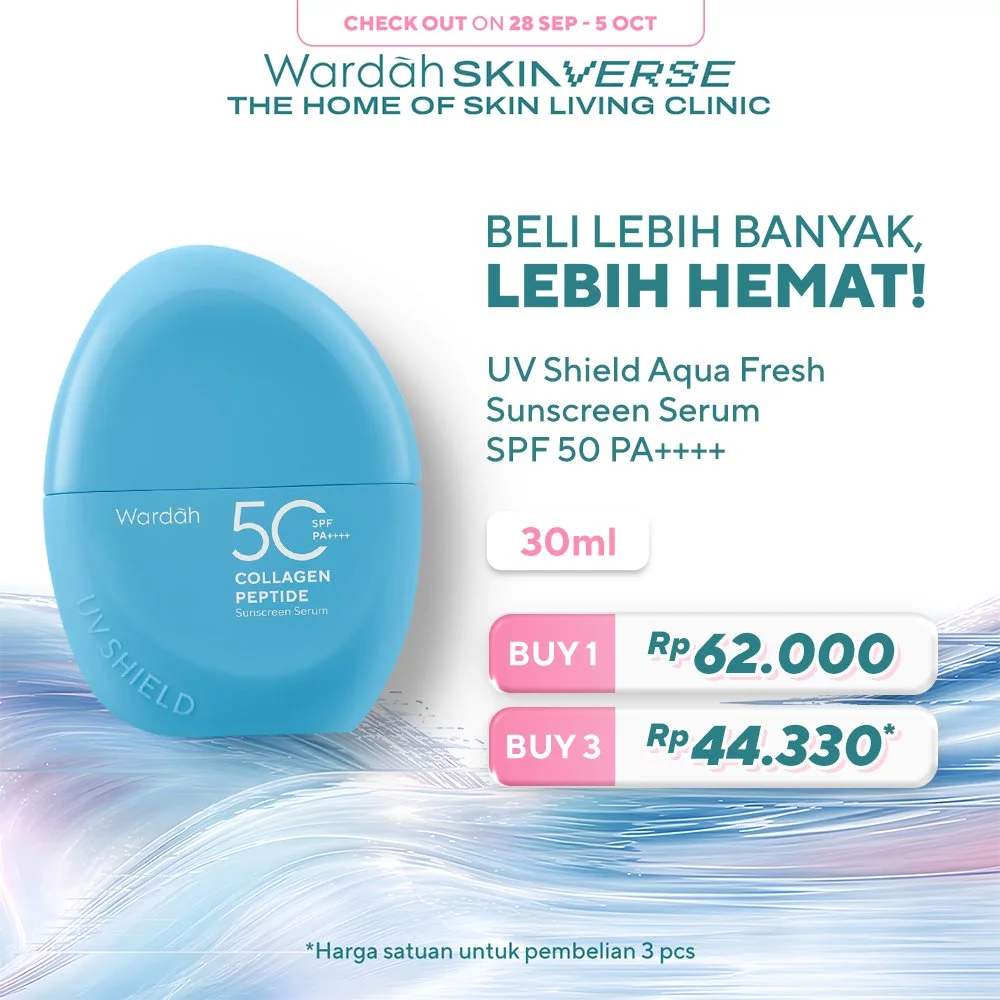 Wardah Sunscreen UV Shield All Series (Airy Smooth Essential Gel Acne Calming Aqua Fresh Tone Up Physical) Sunscreen SPF 50 PA SPF 35 PA Sunscreen No.1 Sunscreen of the Year - Skincare