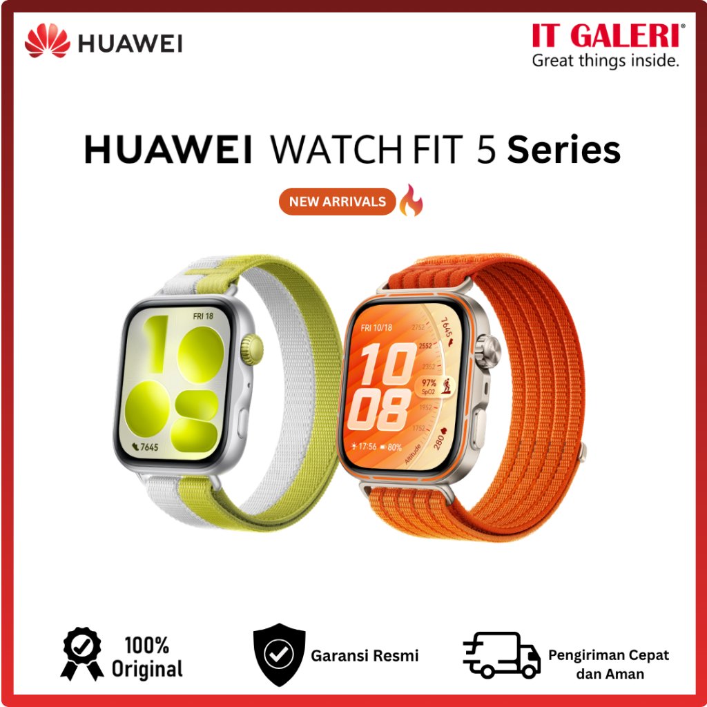 Jual HUAWEI WATCH FIT 5 Series | Studi Risiko Diabetes & ECG | Olahraga ...