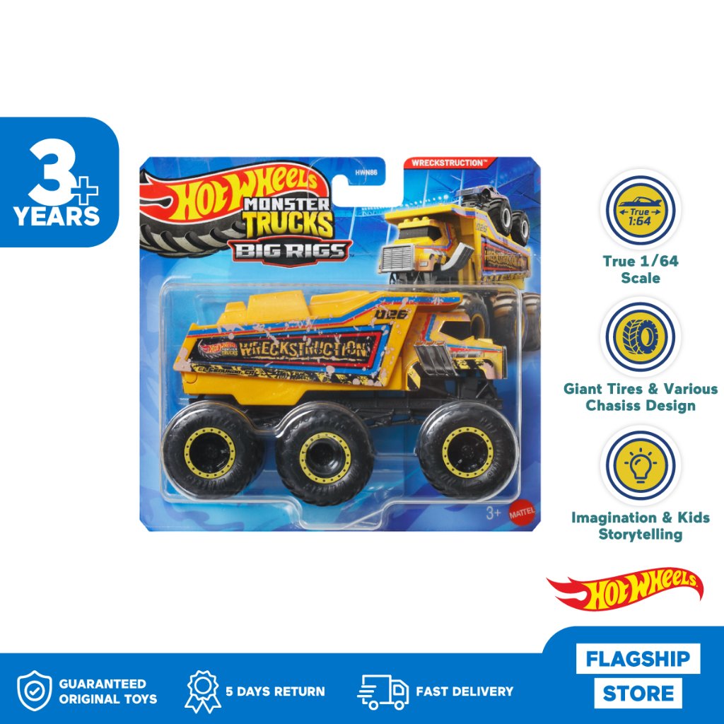 Jual Hot Wheels Monster Trucks Big Rigs Series - Mainan Mobil Balap ...