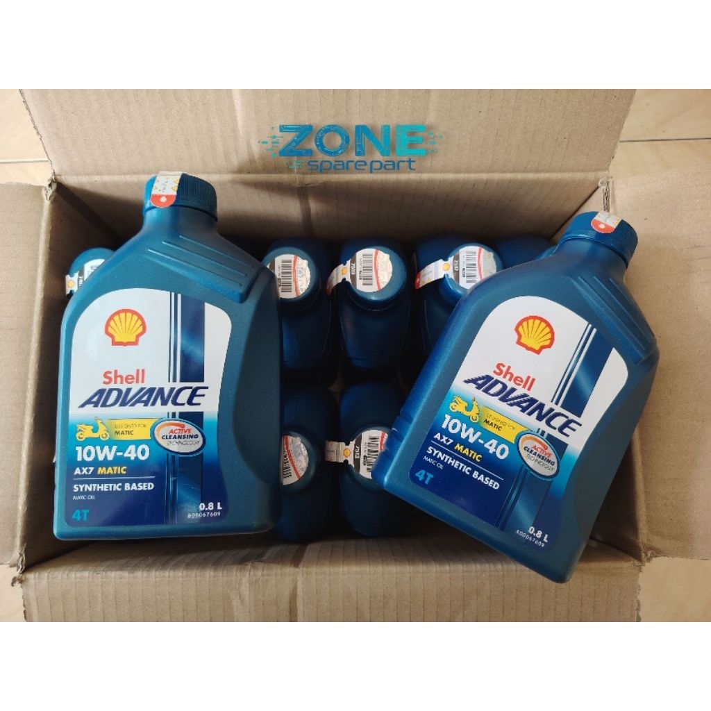 Jual Oli Shell Advance AX7 Matic 10W-40 800ml Perdus 12 Botol | Shopee ...