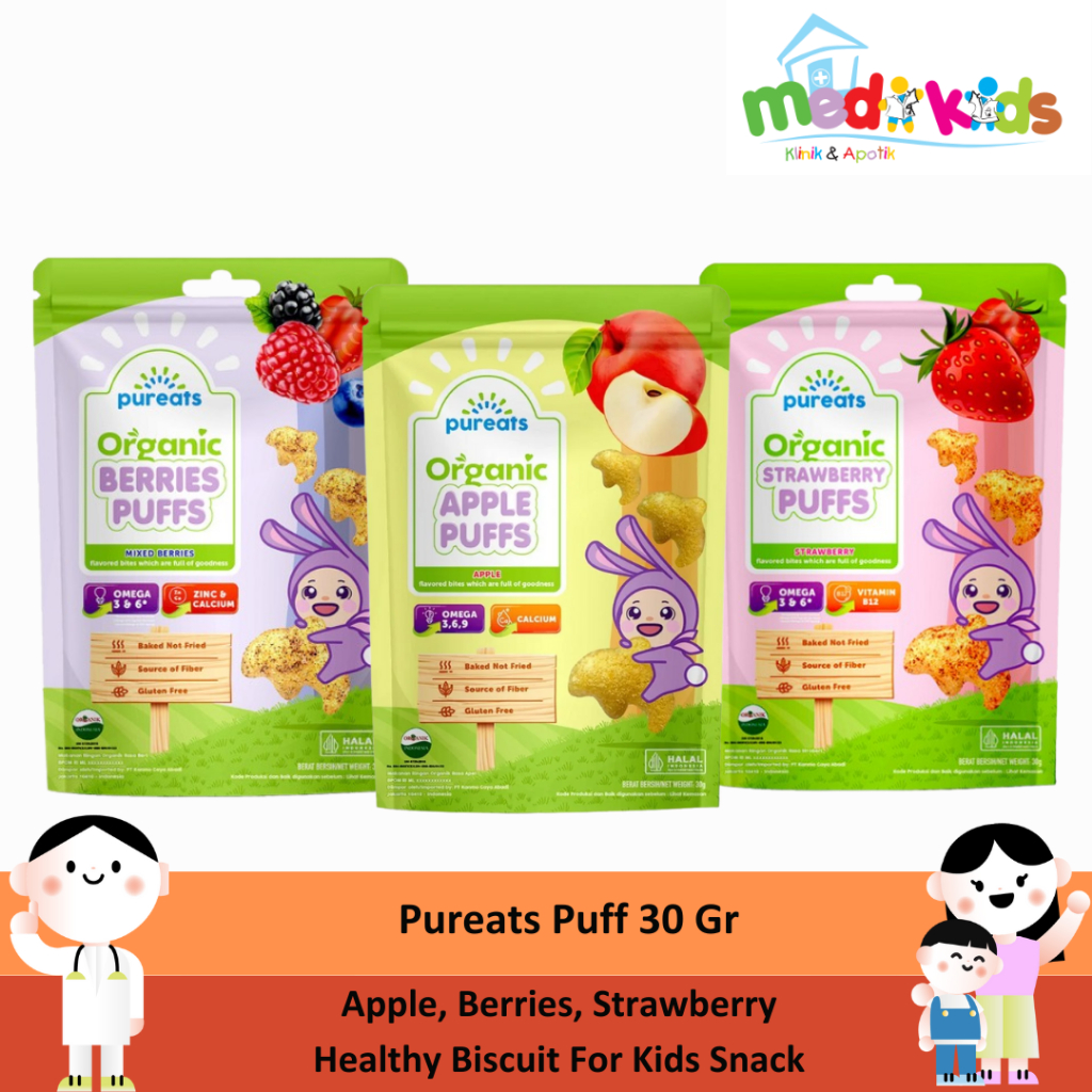 Jual Pureats Puff 30 Gr Rasa Strawberry, Apple, Berries - Cemilan ...