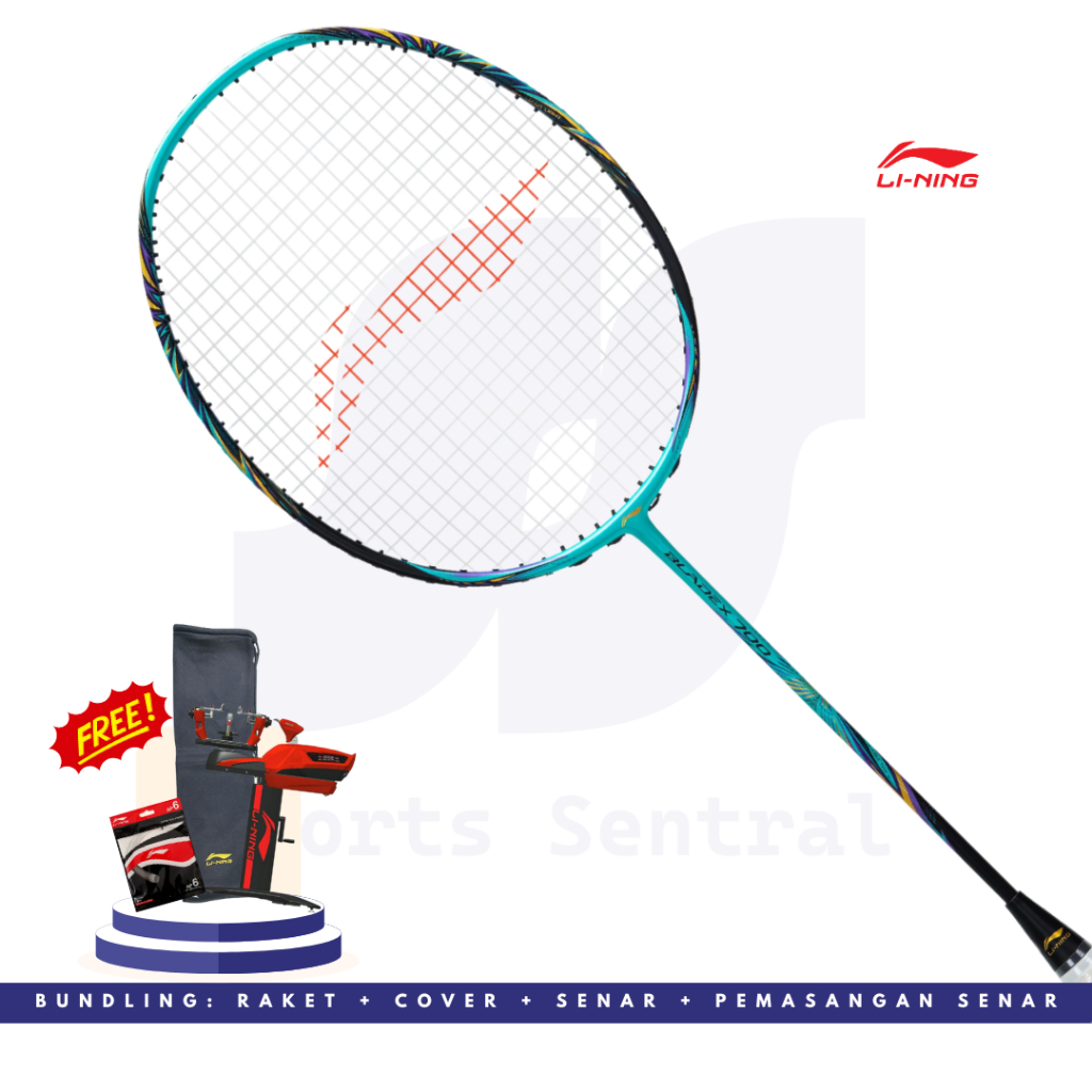 Jual Lining Raket Badminton BladeX 700 Blue/Black Free Cover + Senar ...