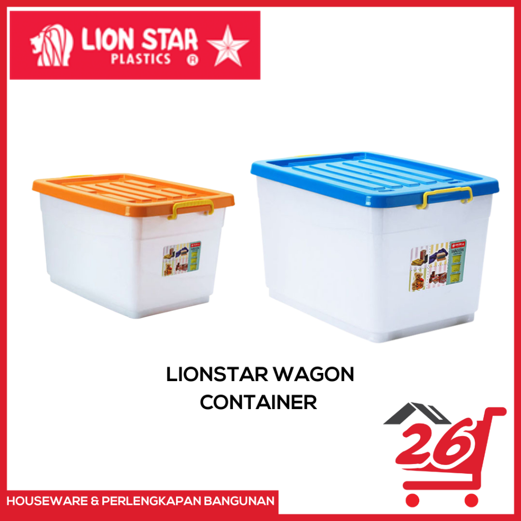 Jual LION STAR Wagon Container Box Bahan Plastik Kotak Penyimpanan ...