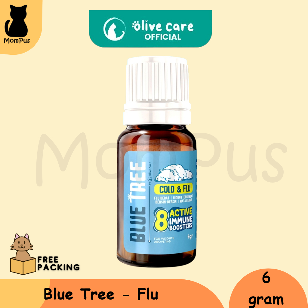 Jual Olive Care BLUE TREE Obat Flu dan Batuk Berat KUCING 6gr | Shopee ...