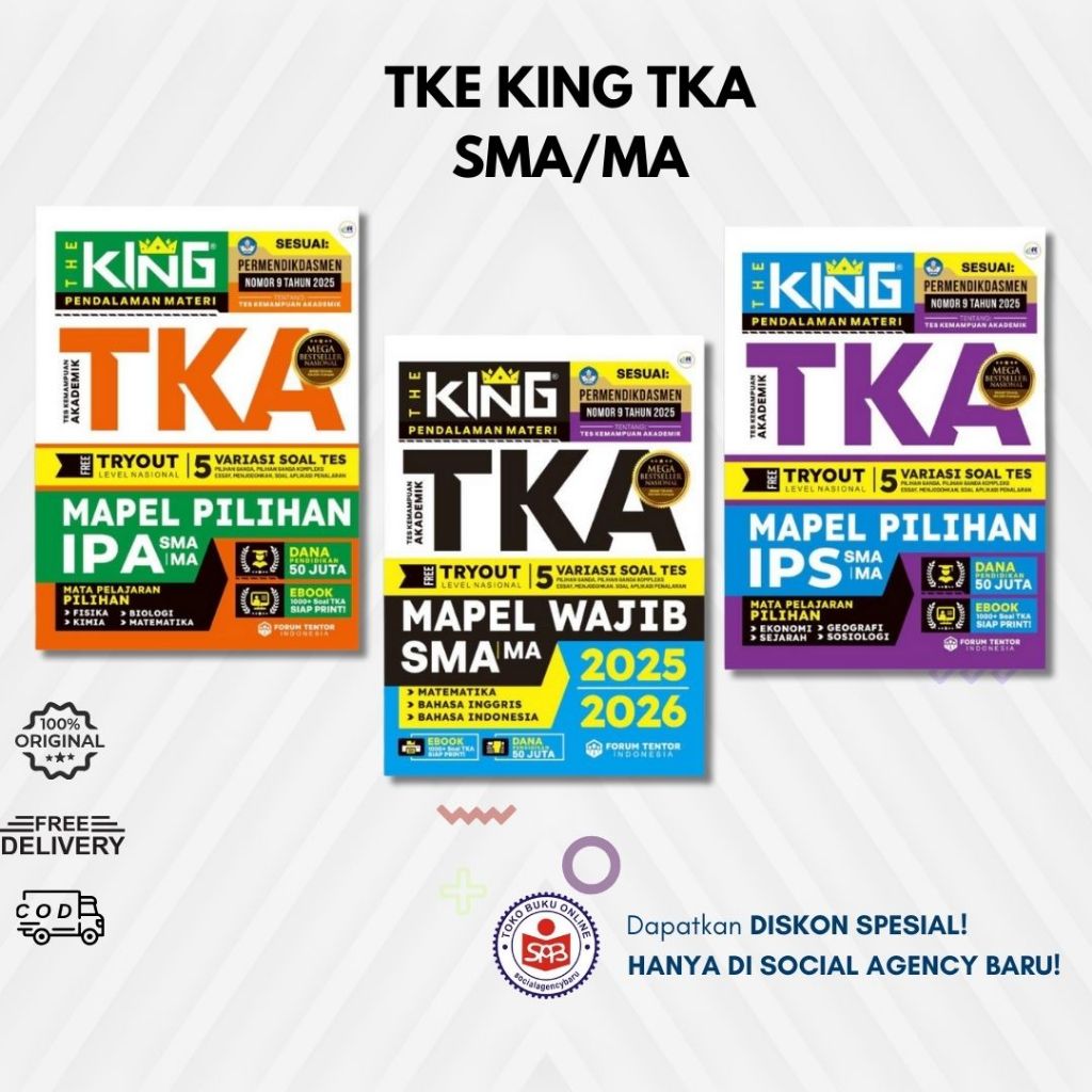 Jual Buku TKA 2025/2026 - The King Pendalaman Materi TKA MAPEL WAJIB ...