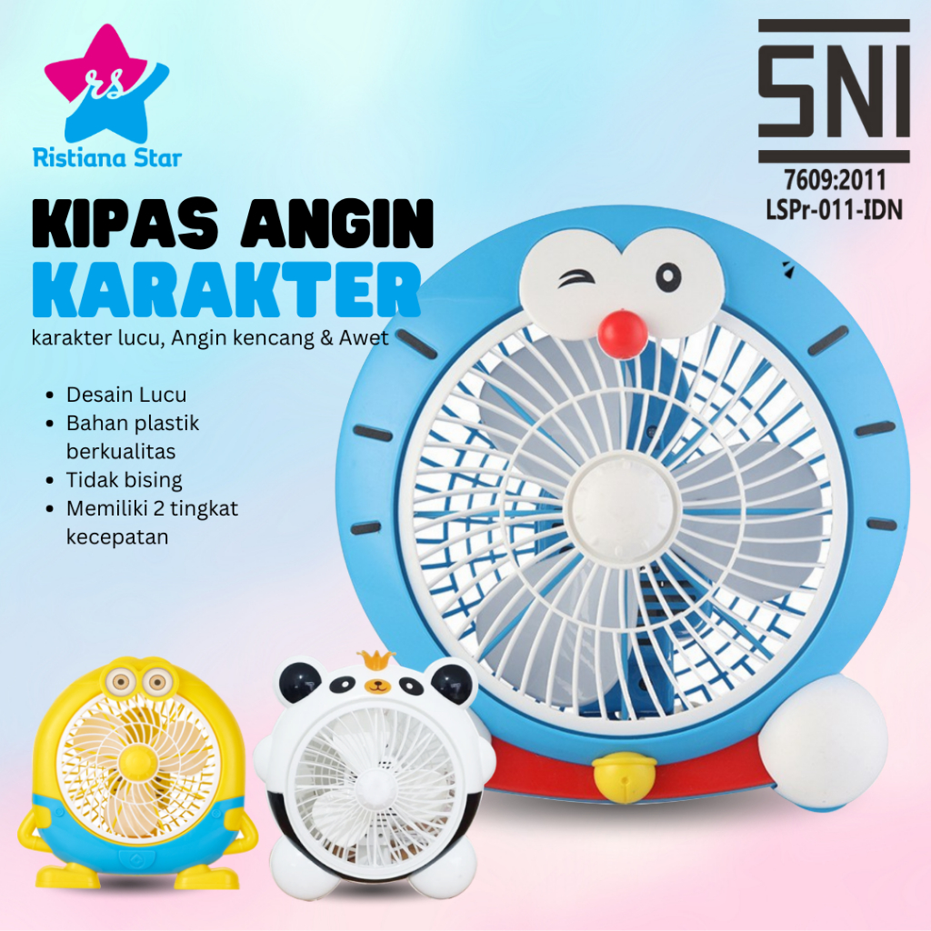 Jual RST | READY STOCK KIPAS ANGIN KARAKTER 10 INCH KIPAS MEJA LISTRIK ...