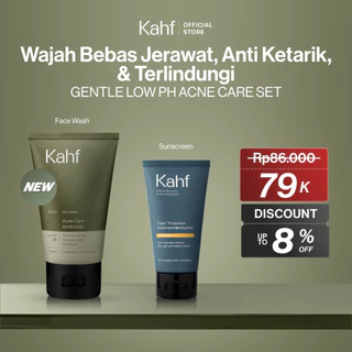 [KAHF BUNDLE 2IN1 PAKET PERAWATAN WAJAH : WAJAH BEBAS JERAWAT, ANTI KETARIK, & TERLINDUNGI] Paket Face Care Expert Complete Kit (Face Wash + Sunscreen Moisturizer) - Suitable for Daily Use