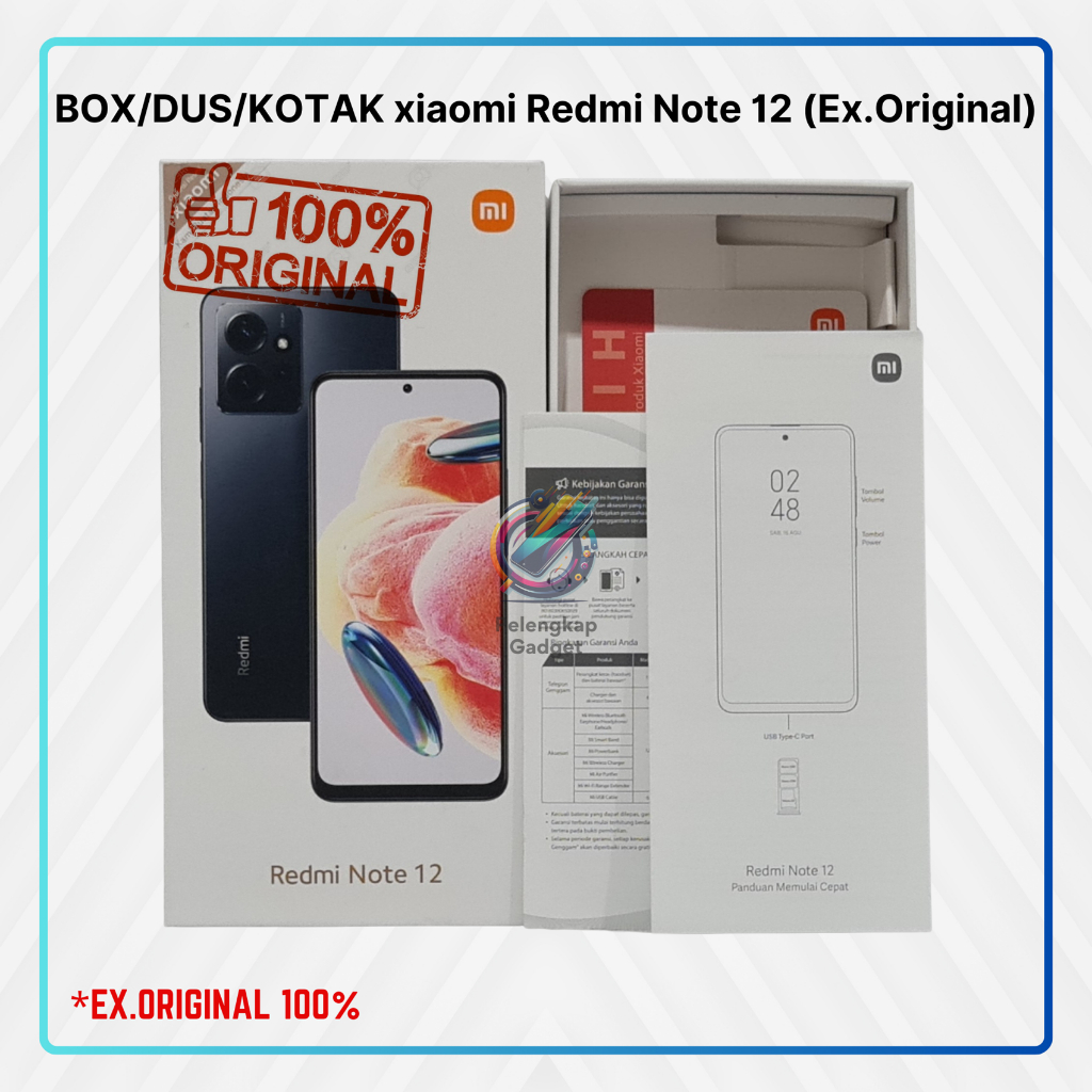 Jual BOX/DUS/KOTAK xiaomi Redmi Note 12 (Ex.Original) | Shopee Indonesia