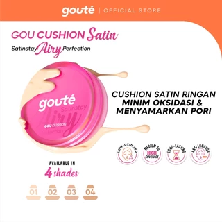 gouté Goucushion SatinStay Airy Perfection | Luminous Satin Finish | Cushion Ringan | Menyamarkan Pori-pori | Minim Oksidasi | ⁠Long-lasting | Medium to High Coverage