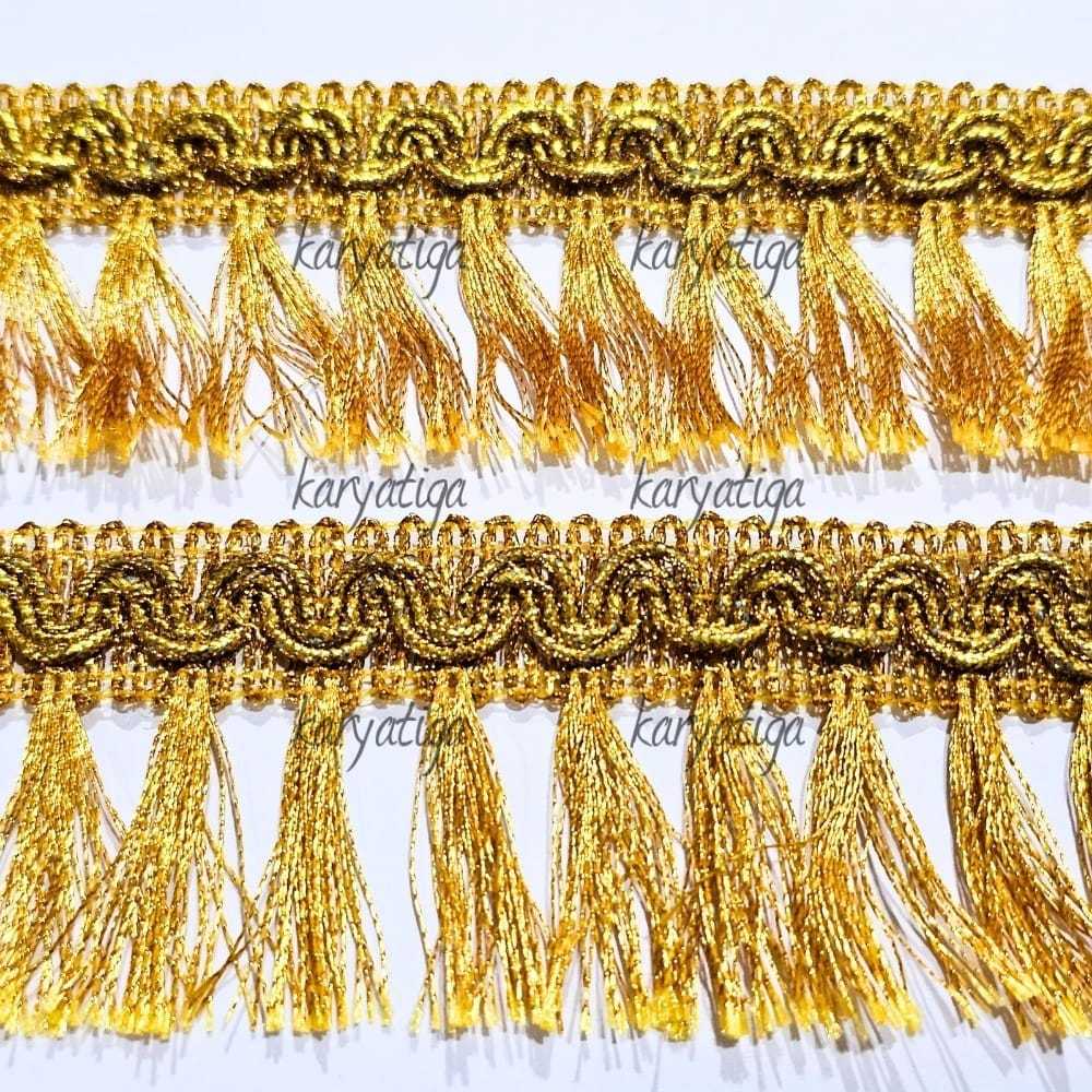Jual Renda Emas / Renda India / Rumbai Ombak K-760 (Panjang 17 Yards ...