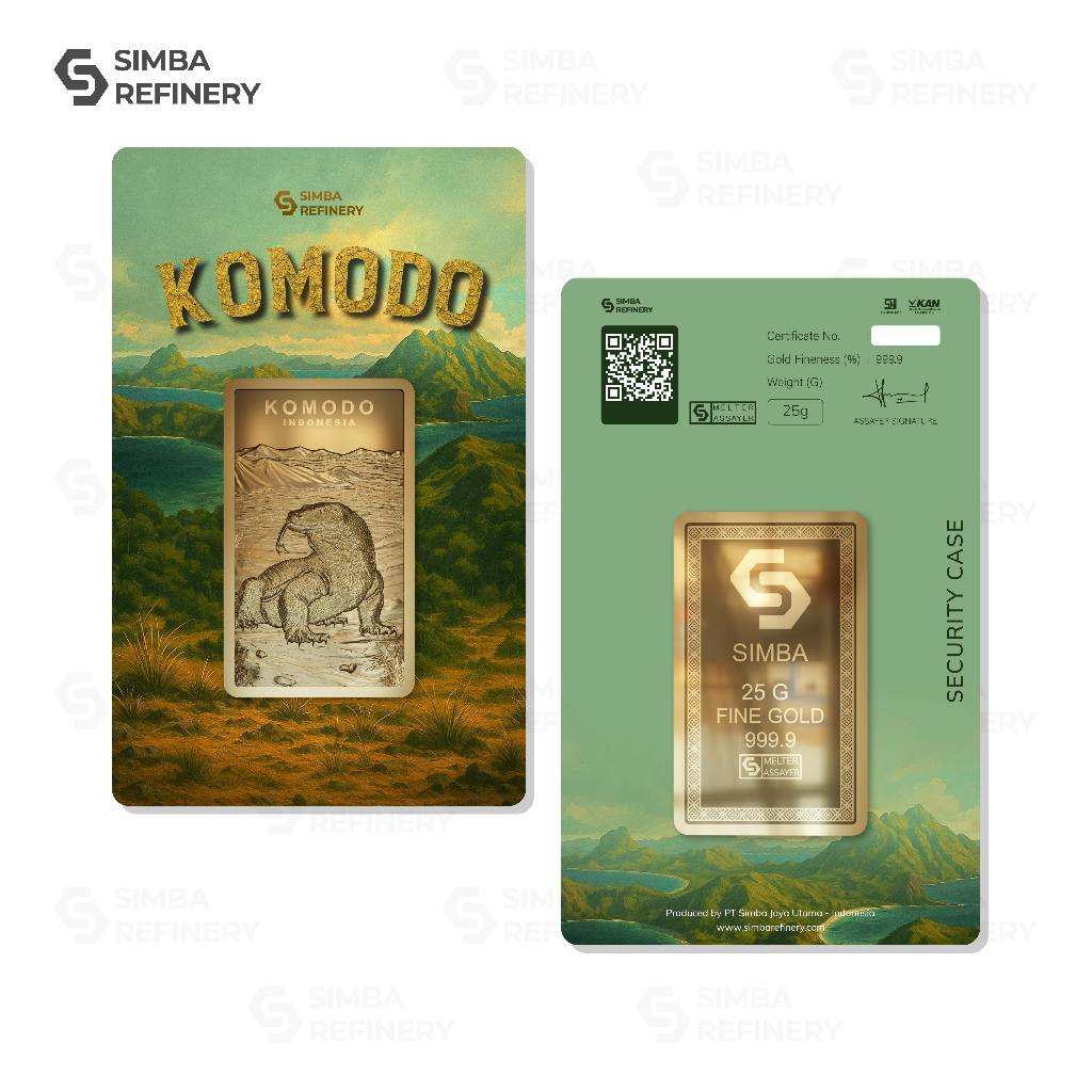 Jual Simba Refinery Logam Mulia 25 Gram Series Nusantara (Komodo ...