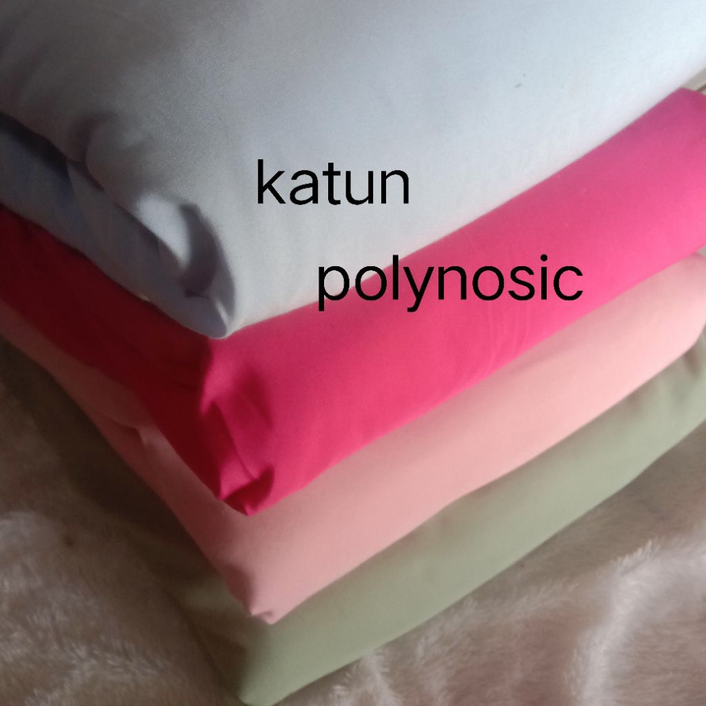 Jual kain katun polynosic polos,meteran,per 0,5m | Shopee Indonesia