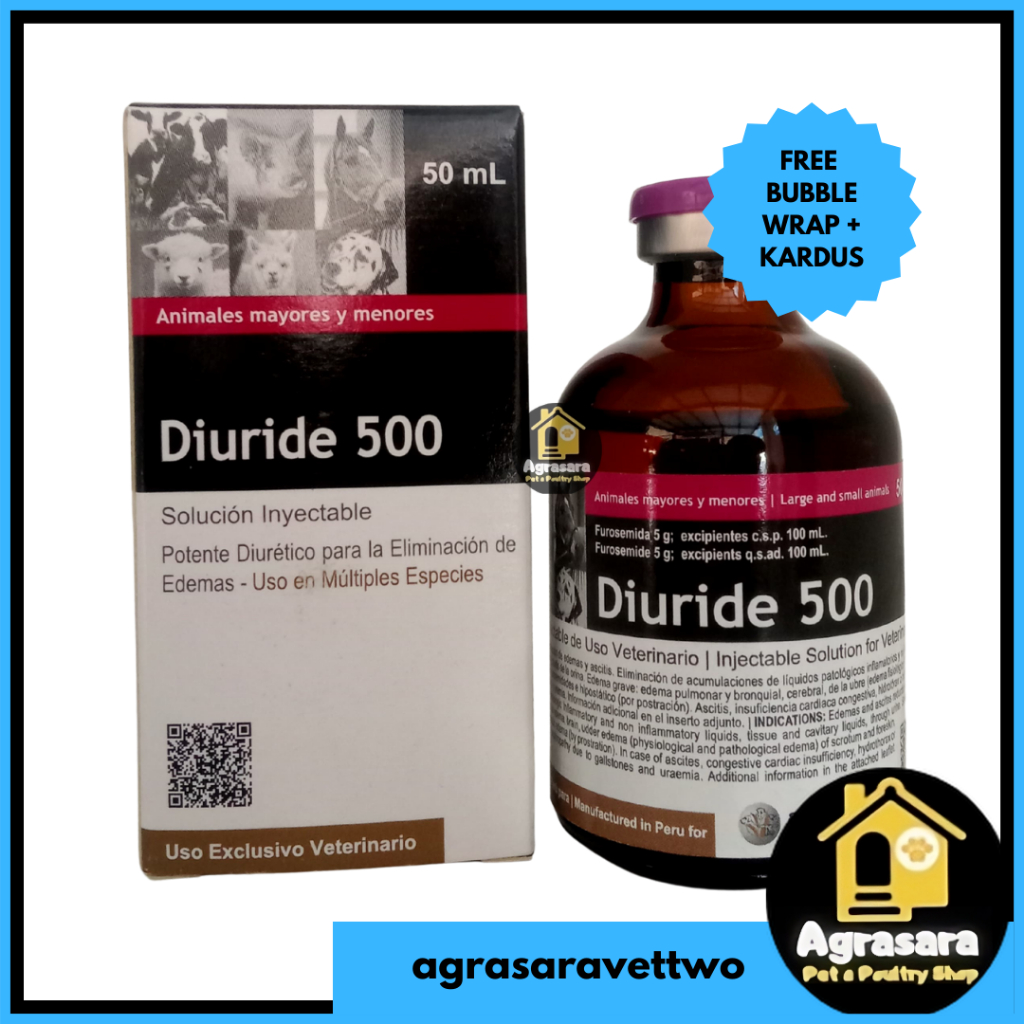 Jual Diuride-500 50 ml - furosemide untuk Hewan Ternak | Shopee Indonesia