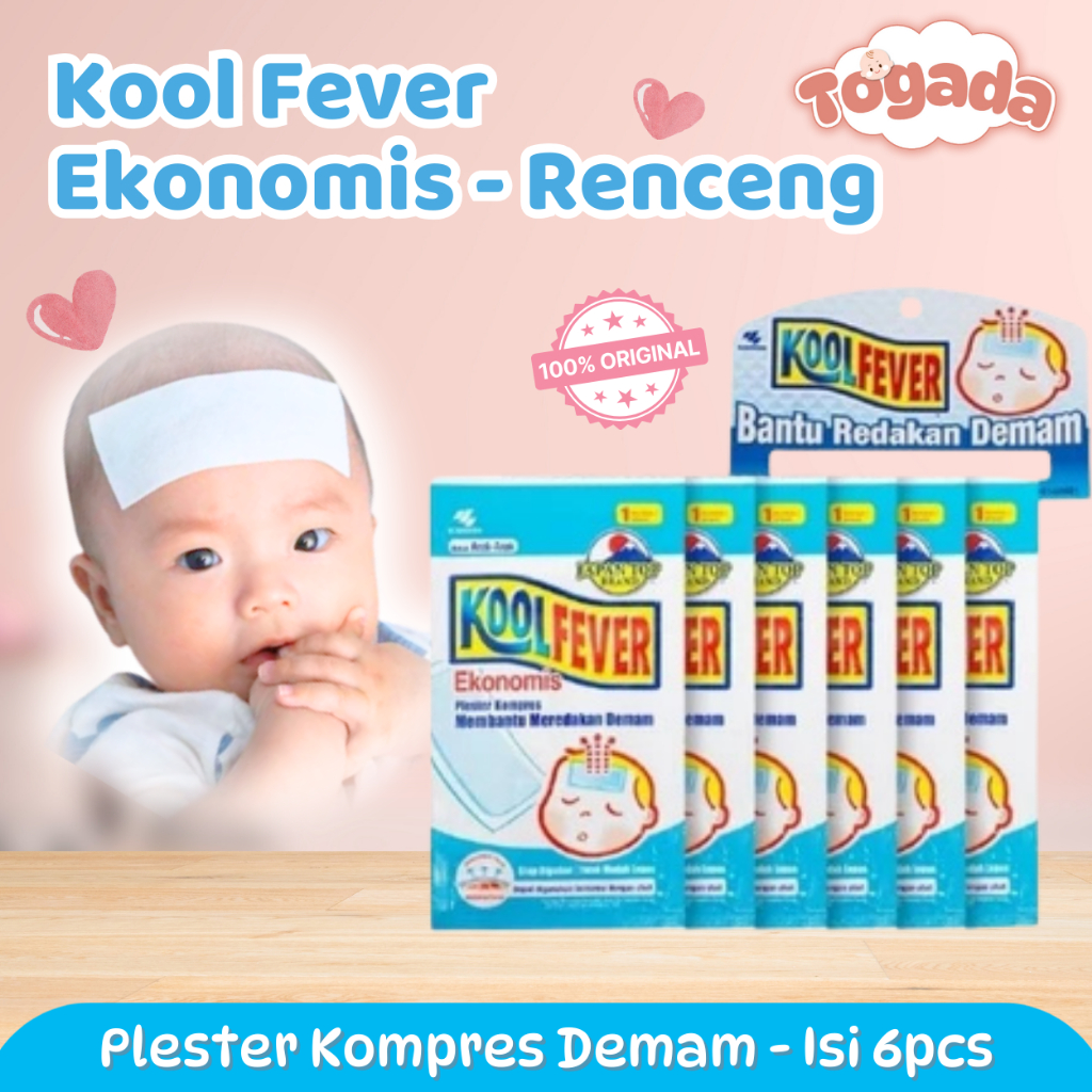 Jual Kool Fever Ekonomis Renceng Isi 6pcs Plester Kompres Demam Anak ...