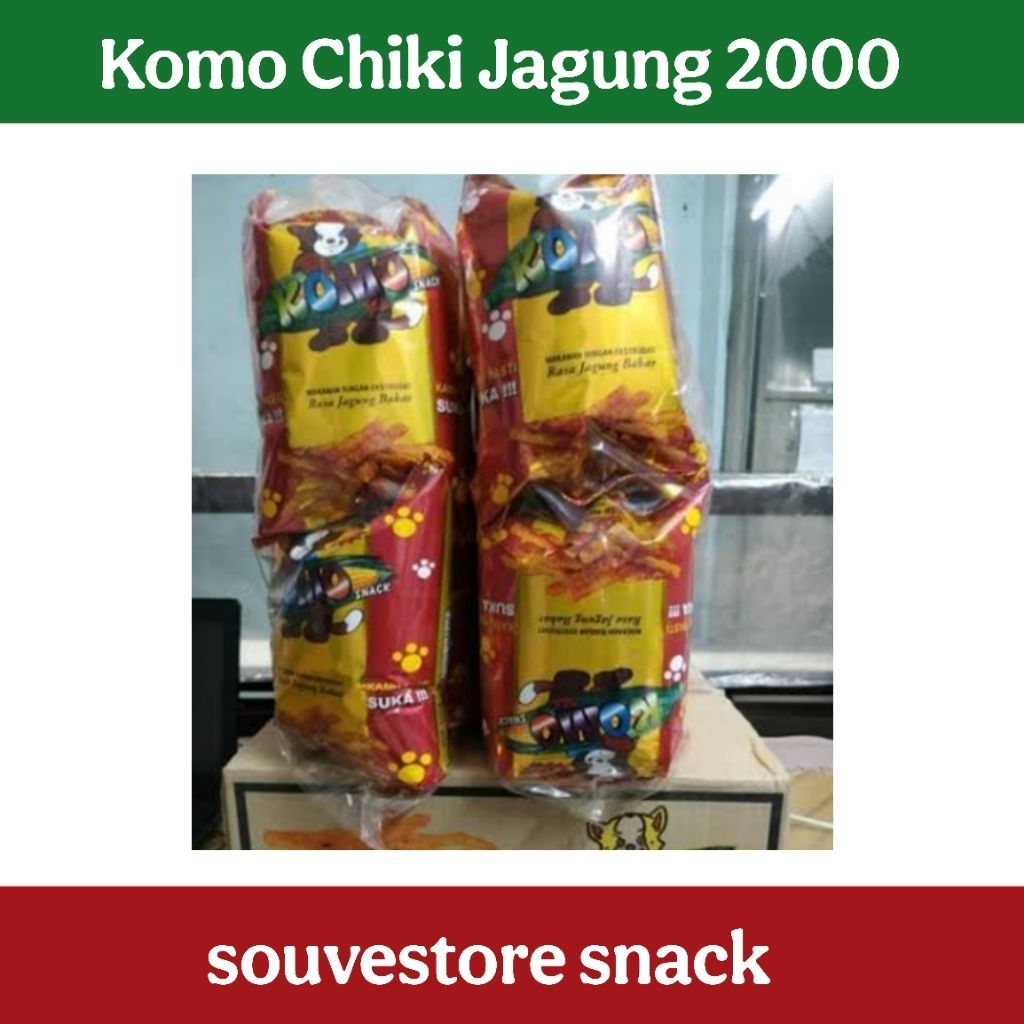 Jual Snack Jadul KOMO jagung 2000 Komo besar Komo bantal jajan jadul ...