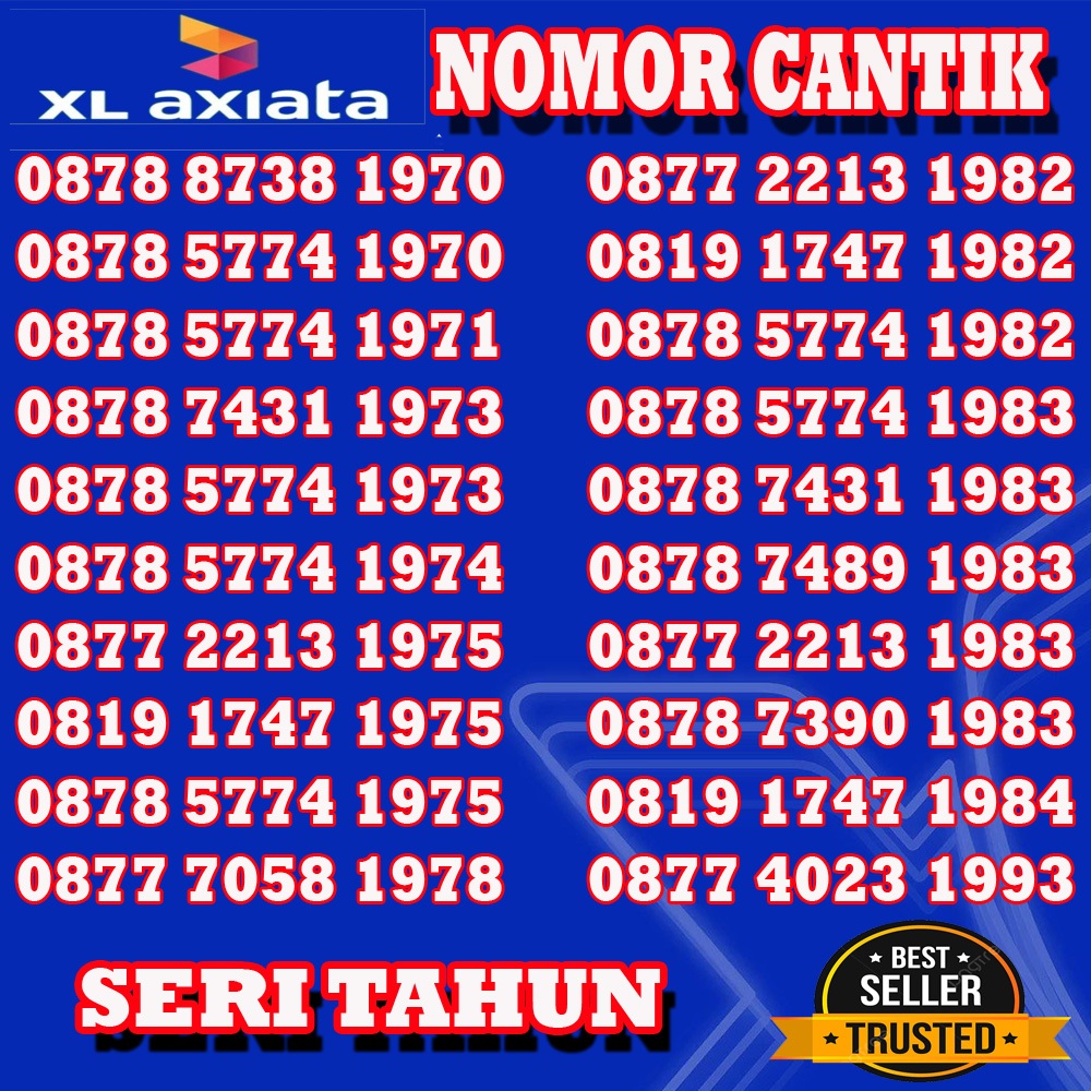Jual Kartu Perdana XL Prabayar Serie Tahun Nomor Cantik Anag 2 | Shopee ...