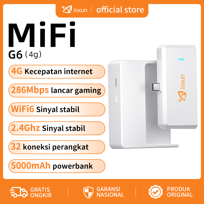Jual [SAMEDAY] COD Bonus 120GB PocketWifi 5000mAh Powerbank Charger ...
