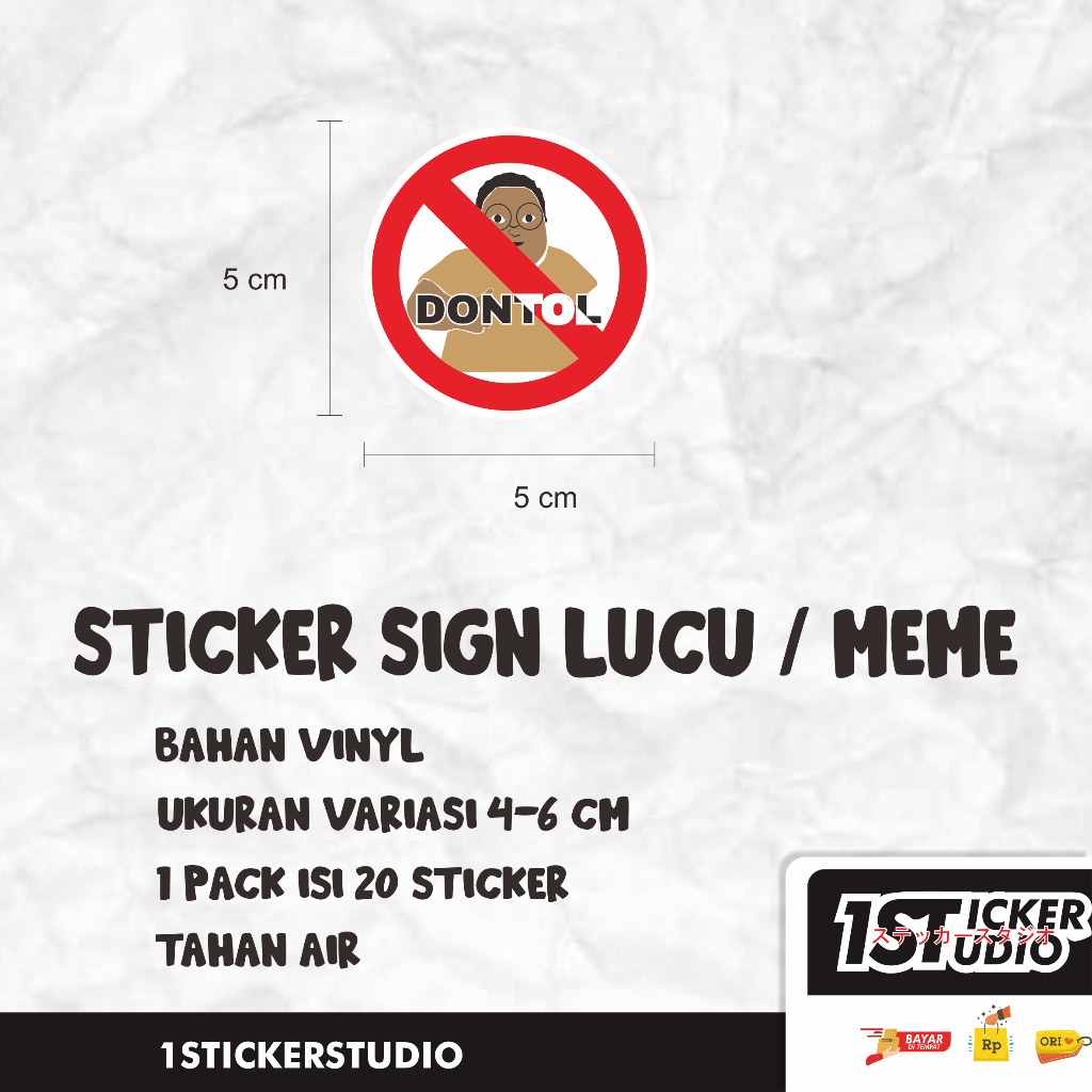 Jual 1StickerStudio Stiker Sign Lucu/Meme Sticker Vinyl Laptop ...