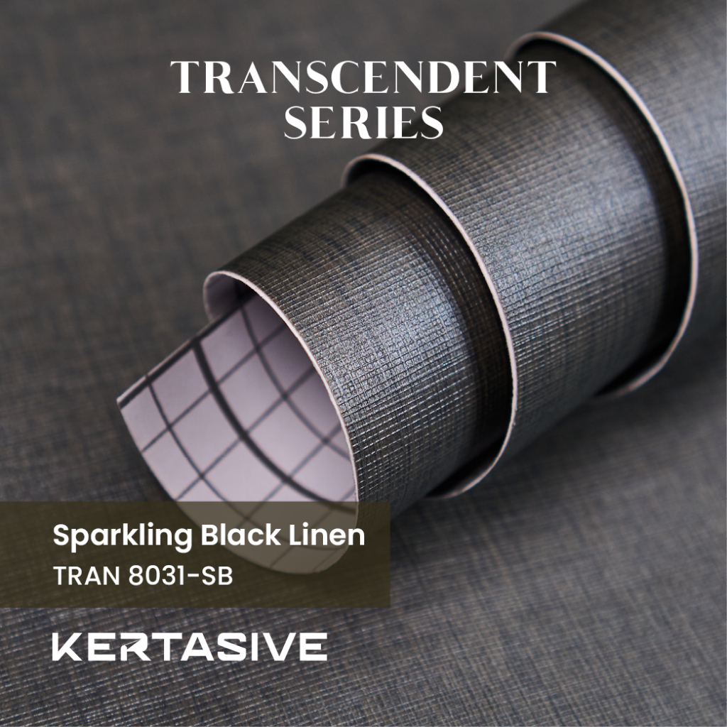 Jual KERTASIVE PVC Interior Film - TRANSCENDENT SPARKLING BLACK LINEN ...
