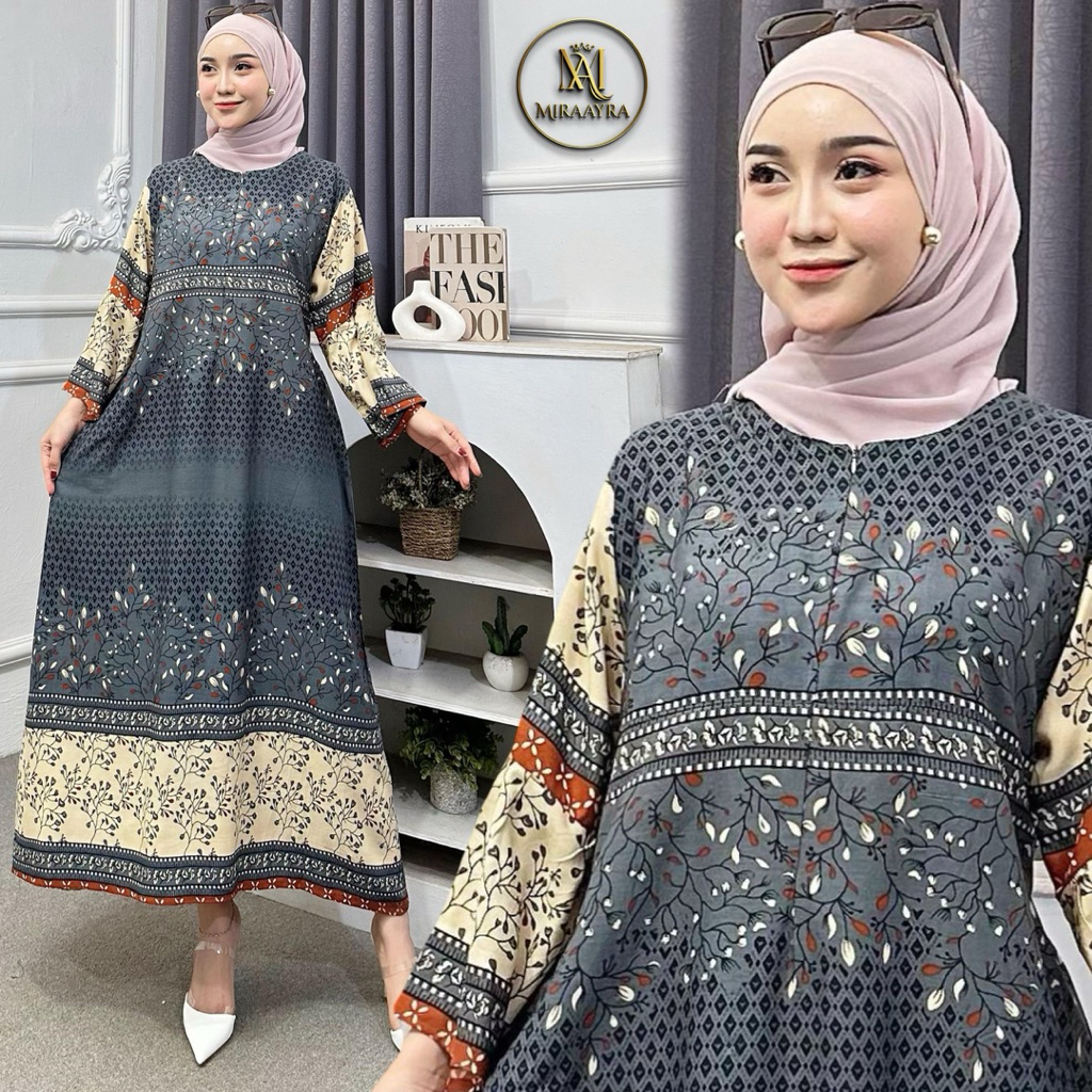 Jual DASTER YUNITA AFI SECKDRESS LENGAN LONCENG 7/8 DASTER RAYON ...