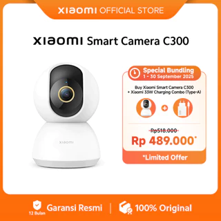 Xiaomi Smart Camera C300 | CCTV Indoor | 2K Ultra-clear HD | 3MP | F1.4 AI Pendeteksi Manusia | Rotasi 360° | Fitur Call 2 Arah [ Official Store ]