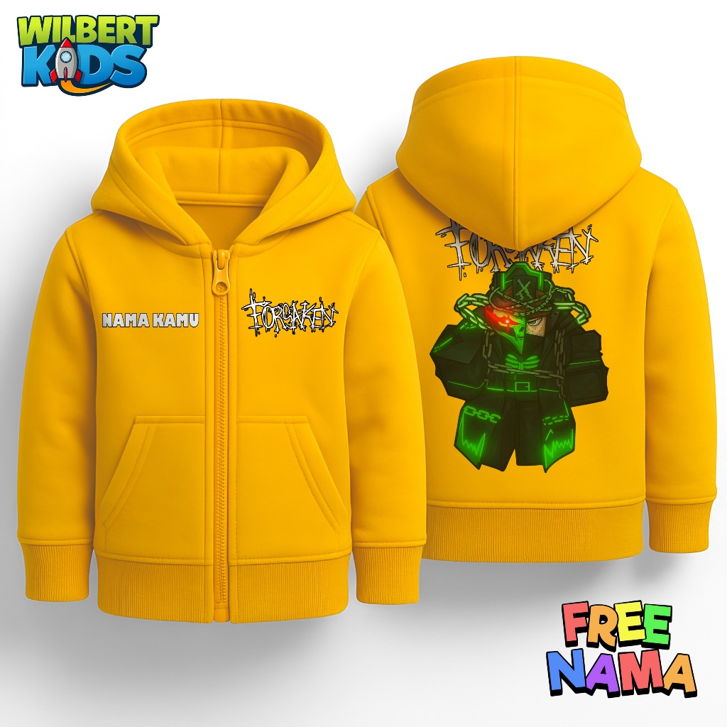Jual Jaket Hoodie Anak Roblox Forsaken / Jaket Resleting Anak Gratis ...