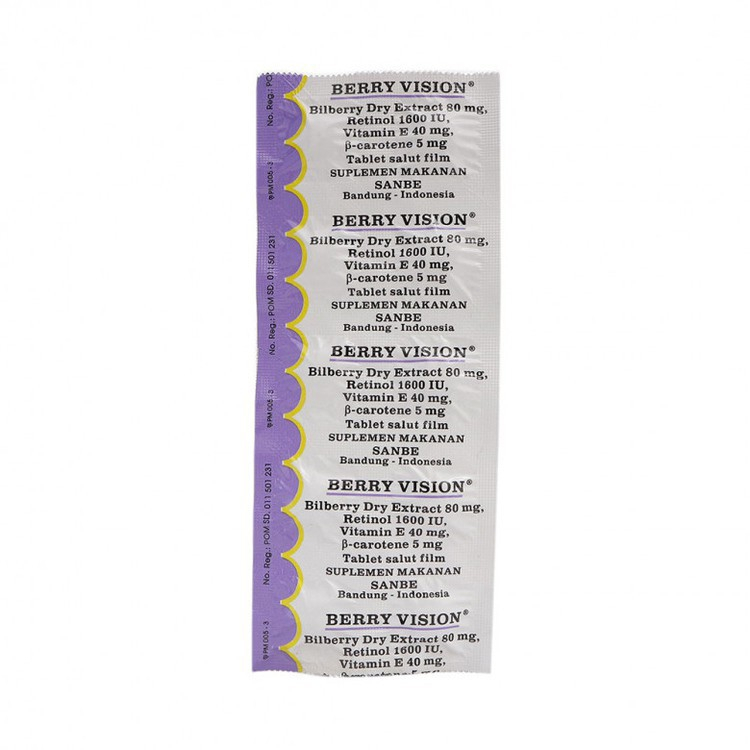 Jual BERRY VISION Vitamin Mata Suplemen Kesehatan Mata Rabun - Mata ...