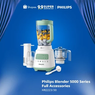 Blender Philips Plastik 2 liter - 5000 Series HR2223/30 - Blender jus - Blender bumbu philips ( Chopper, Dry Mill, Filter ) - Blender Serbaguna - Blender Terbaik - Dessert Green