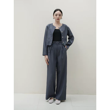 Avelle Dylan Pants Celana Panjang HW Kulot Wanita Basic Cullotte Highwaist Wide Leg Pants