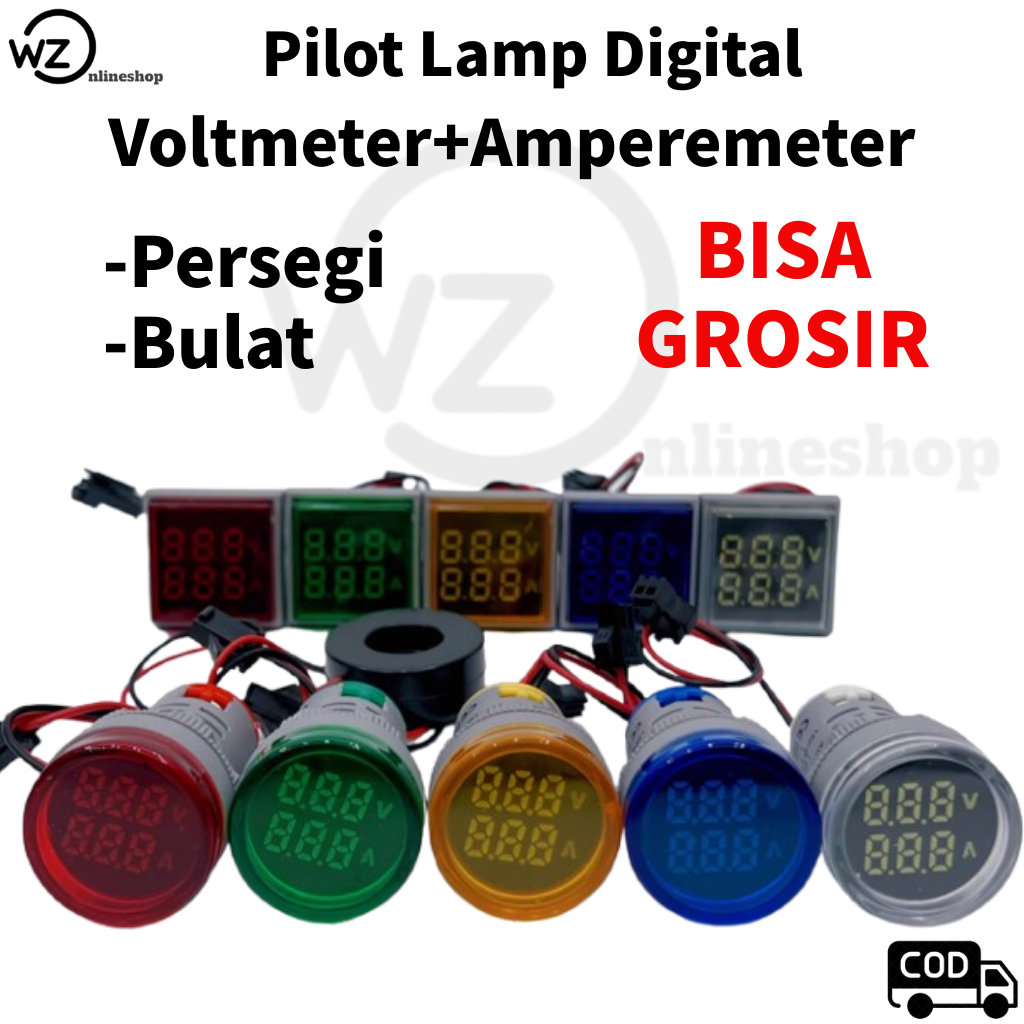 Jual Pilot Lamp Digital Lampu Indikator Voltmeter Amperemeter AD16 ...