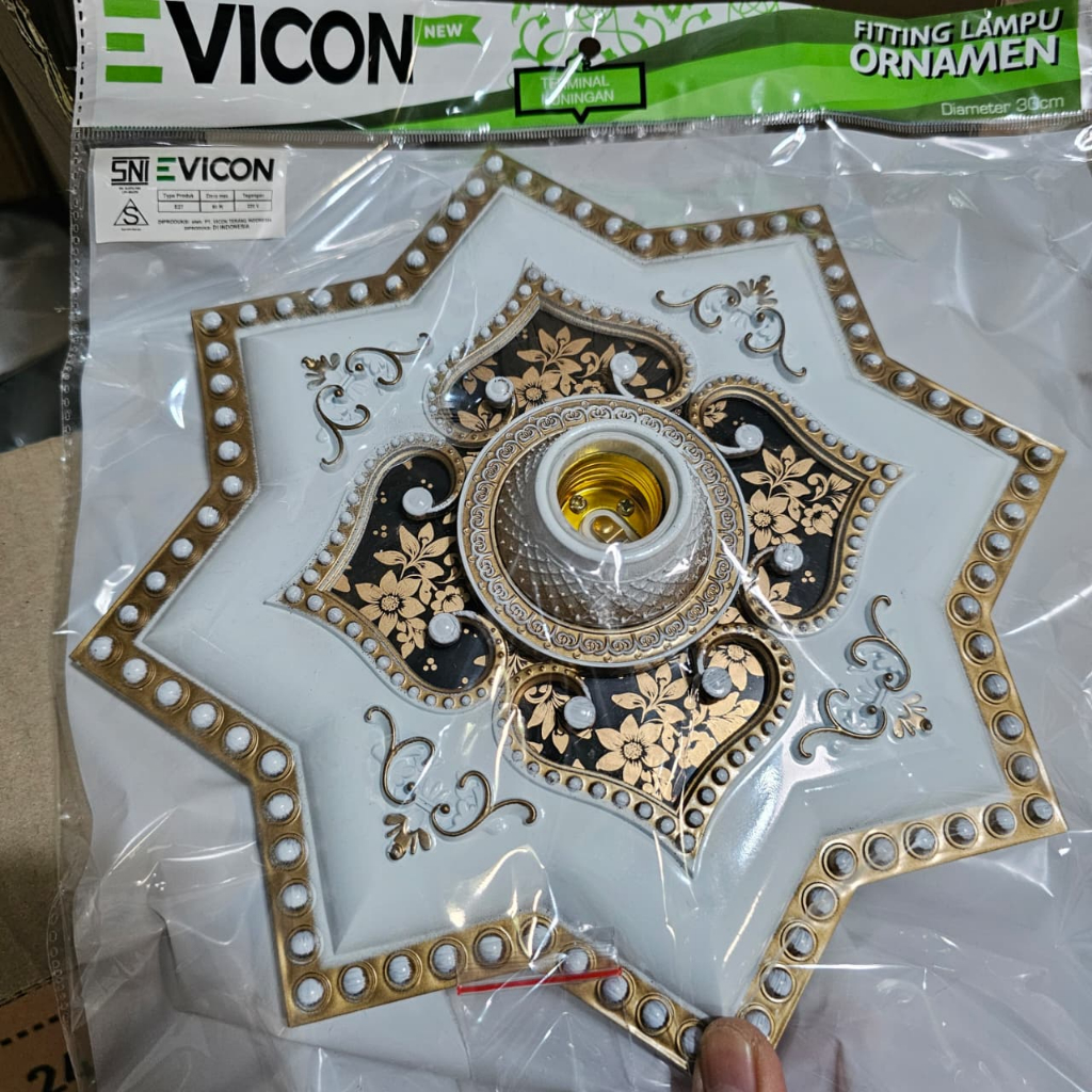 Jual Fitting Ornamen Lampu Plafon Artistik PVC 30CMX30CM - Fitting ...