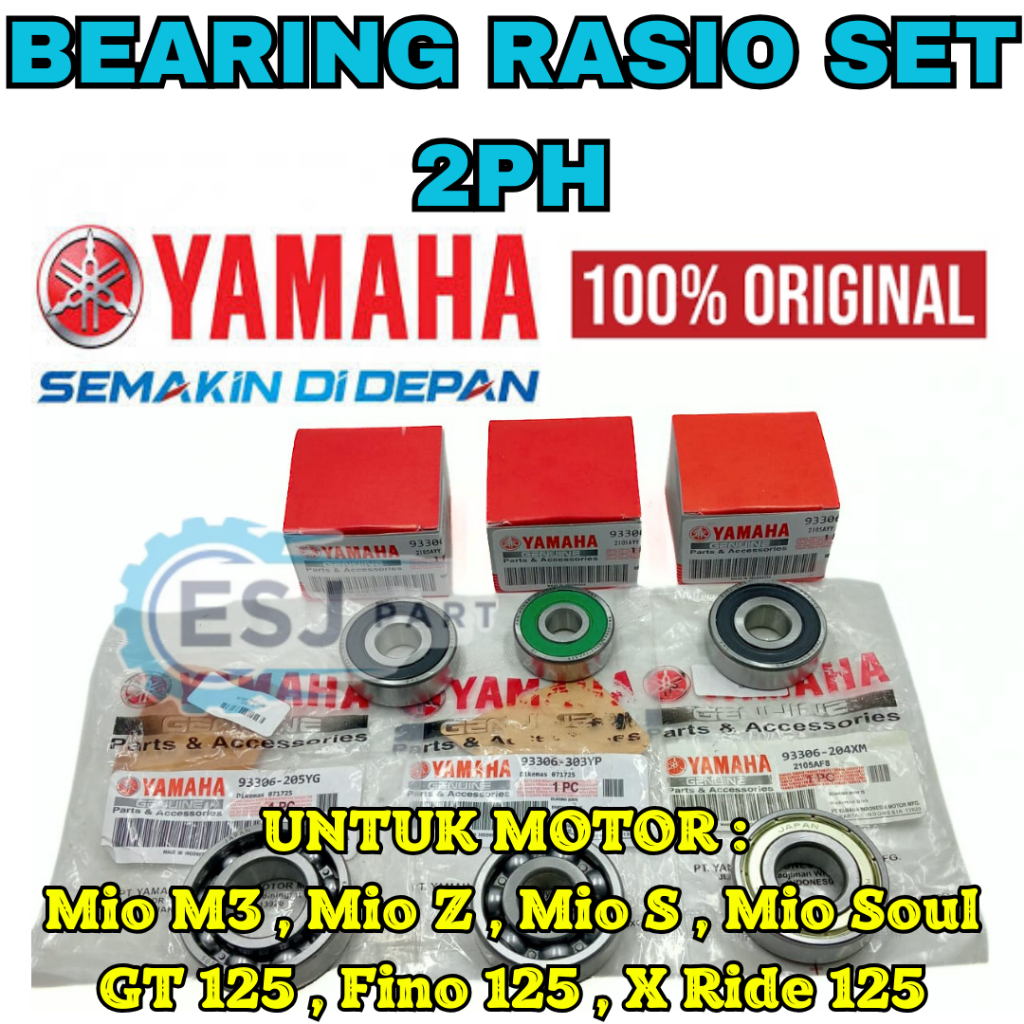 Jual BEARING RASIO SET 2PH ASLI ORIGINAL YAMAHA MIO M3 Z S SOUL GT 125 ...