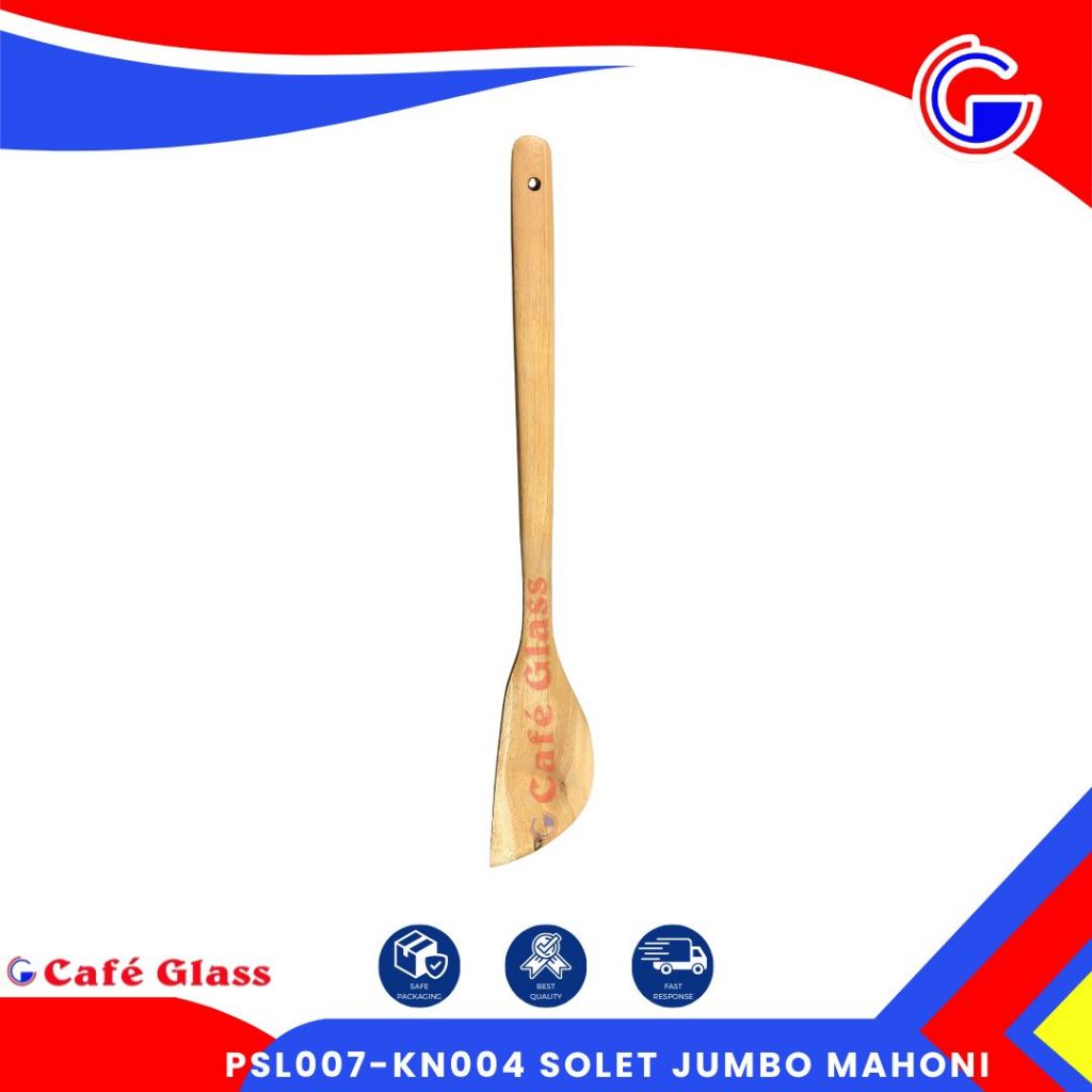 Solet Kayu Mahoni / Sodet Sutil Tahan Panas Panjang / Spatula Kayu Besar