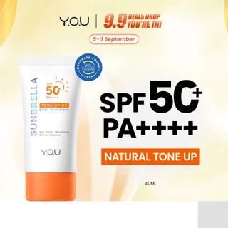 YOU Sunbrella Tone Up UV Elixir Sunscreen SPF50+ PA++++ Tabir Surya Mencerahkan dan Menghidrasi