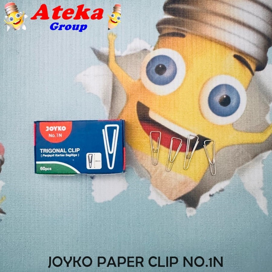 Jual [1 BOX KCL] JOYKO PAPER CLIP NO.1N KLIP KERTAS SEGITIGA | Shopee ...