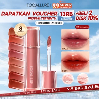 FOCALLURE Dewy Lip Tint Gloss Rich High Pigment Mirror Syrup Tint Osmanthus Pro-Stain