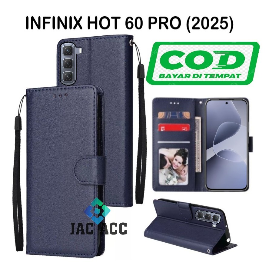 Jual FLIP CASE HP PREMIUM UNTUK INFINIX HOT 60 PRO (2025) LEATHER FLIP ...