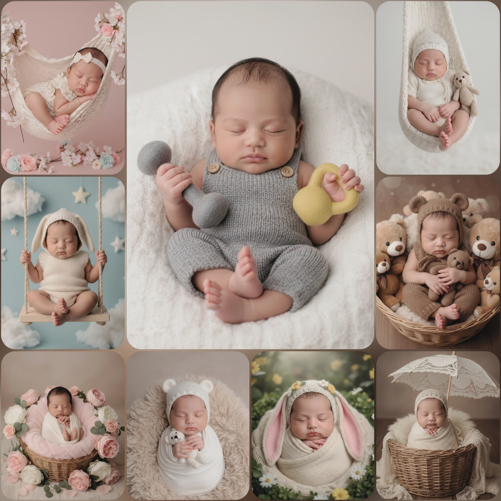 Jual (ORDER 1 DAPAT 3) Jasa Edit Foto Bayi Newborn Tema Bebas Pilih ...