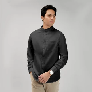 CUTOFF Zoul Kemeja Koko Oxford Basic Polos Pria Panjang