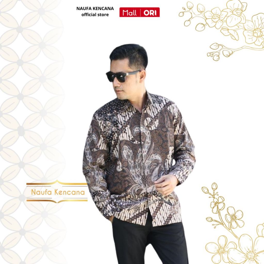 Jual NAUFA KENCANA Batik Pria Lengan Panjang Original 100% Ori Ukuran ...